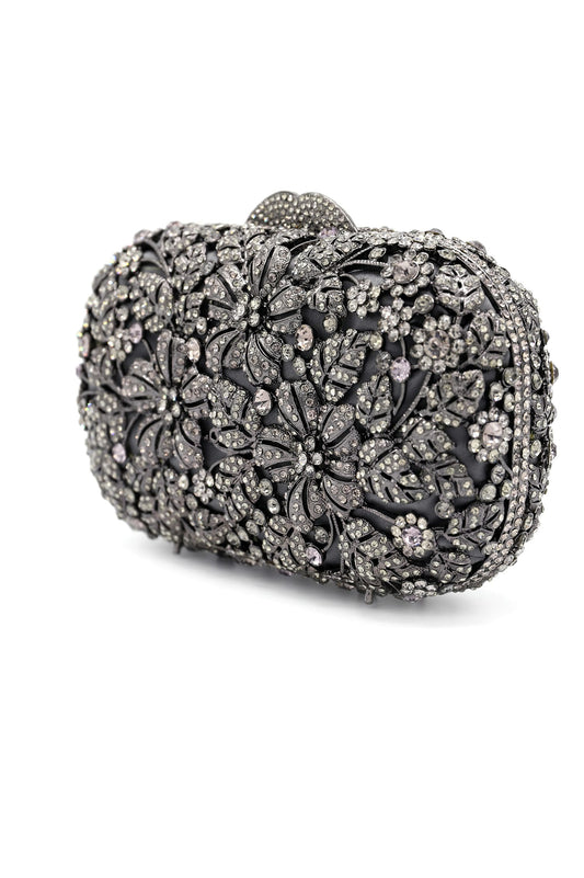 BLOOMING CLUTCH-GREY