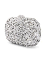BLOOMING CLUTCH-SILVER
