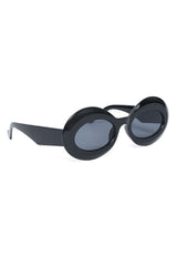 CHUNKY FRAME FASHION SUNGLASSES-BLACK