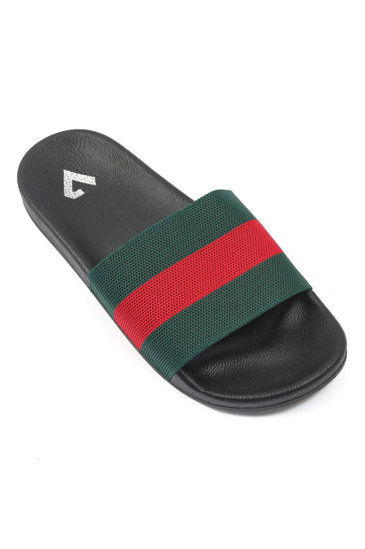 POOL SANDALS-GREEN-RED