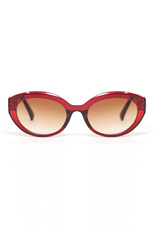 PRINTED OVAL SHADES-WINE