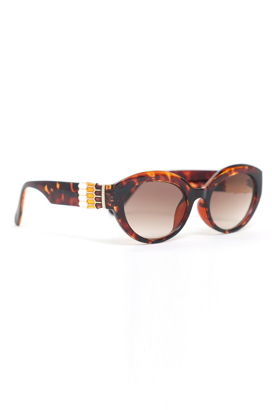 PRINTED OVAL SHADES-LEOPARD