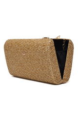 LEAF OVER ICON CLUTCH-GOLD
