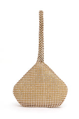 Crystal Mesh Wristlet Bag-Gold