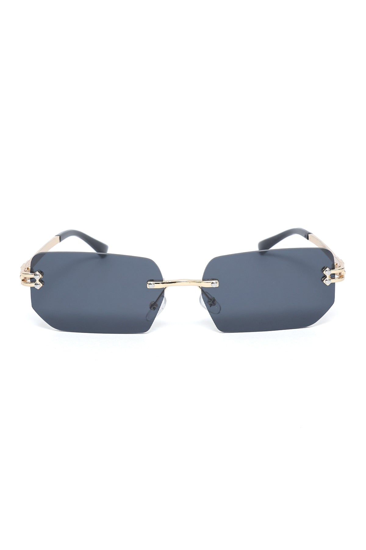 FUTURISTIC STATEMENT SUNGLASSES-BLACK