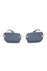 FUTURISTIC STATEMENT SUNGLASSES-BLACK