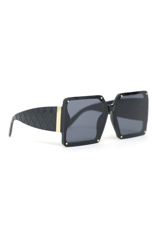 VOYAGE OVERSIZE SUNGLASSES-BLACK