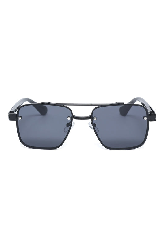 SQUARE GRADIENT LENS SUNGLASSES-BLACK