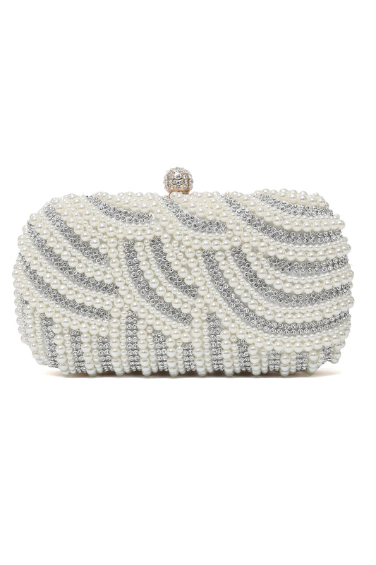 EMPRESS EVENING CLUTCH-WHITE