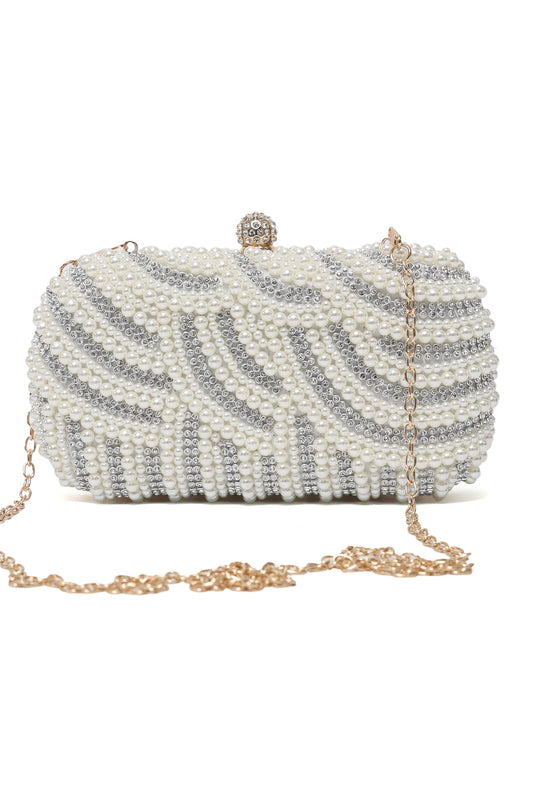 EMPRESS EVENING CLUTCH-WHITE