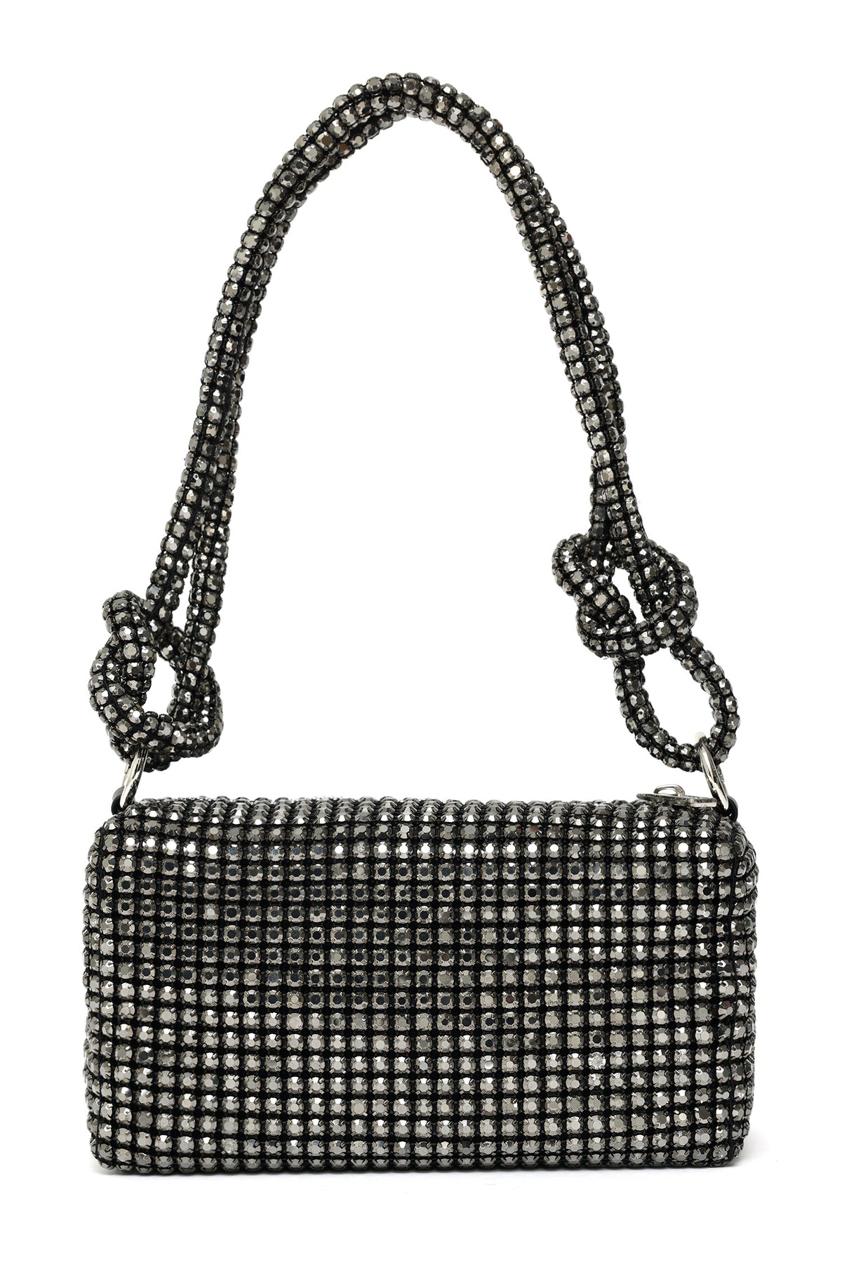 DAZZLING GEMSTONE MINI BAG-PEWTER
