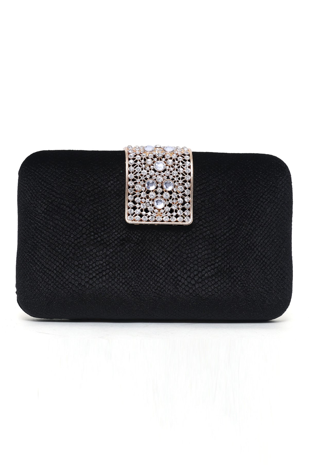 VELVET CLUTCH-BLACK