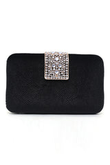 VELVET CLUTCH-BLACK