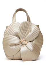FLORAL NOIR MINI TOTE-GOLD