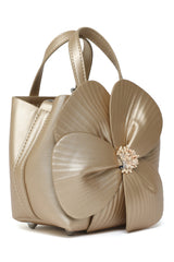 FLORAL NOIR MINI TOTE-GOLD