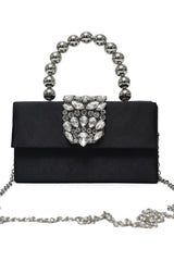 GALA JEWEL CLUTCH-BLACK