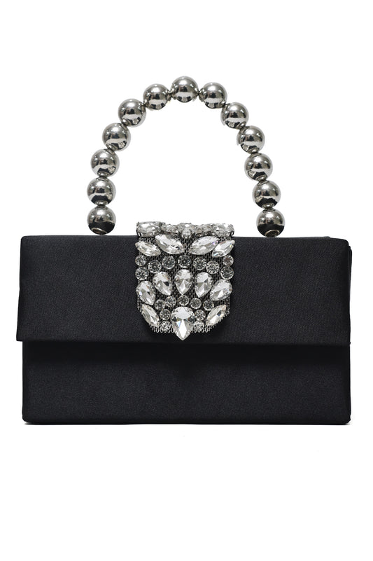 GALA JEWEL CLUTCH-BLACK