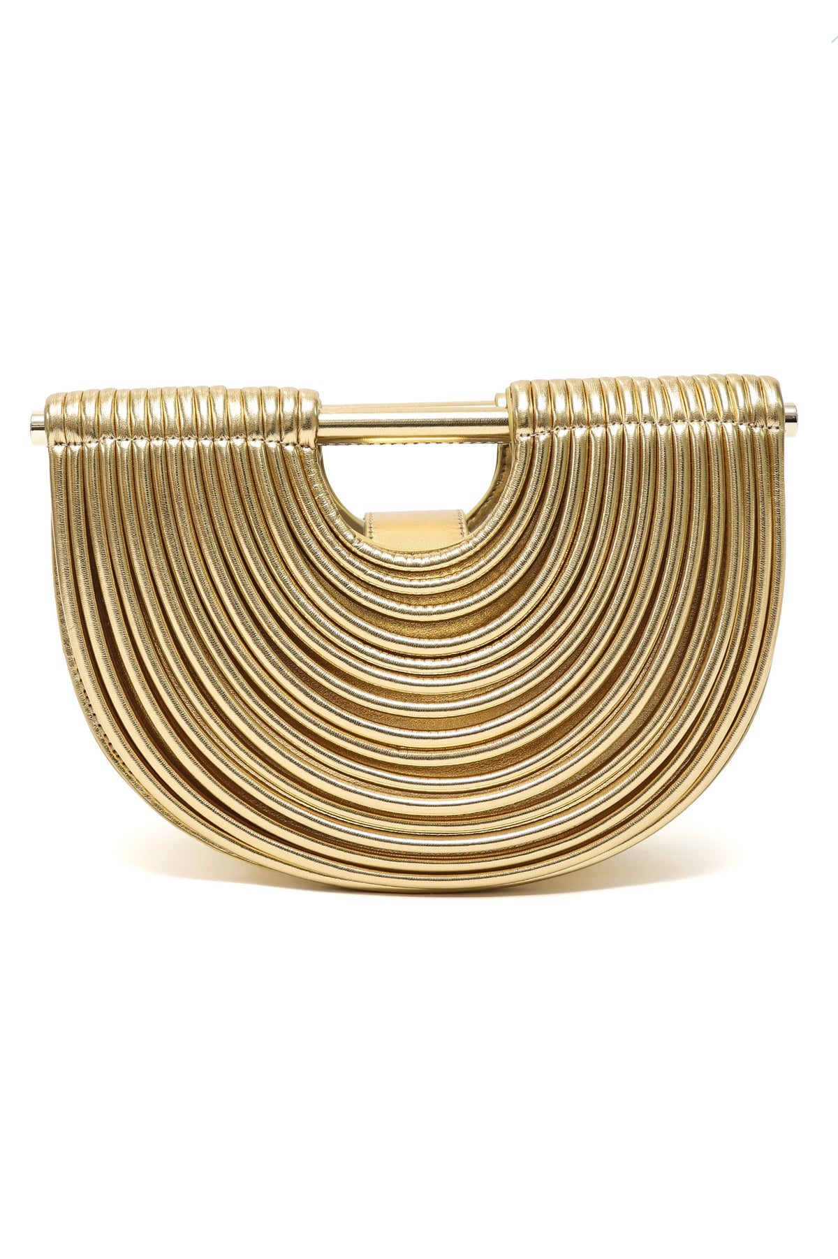 HALF-MOON DESIGNER HAND BAG-GOLD