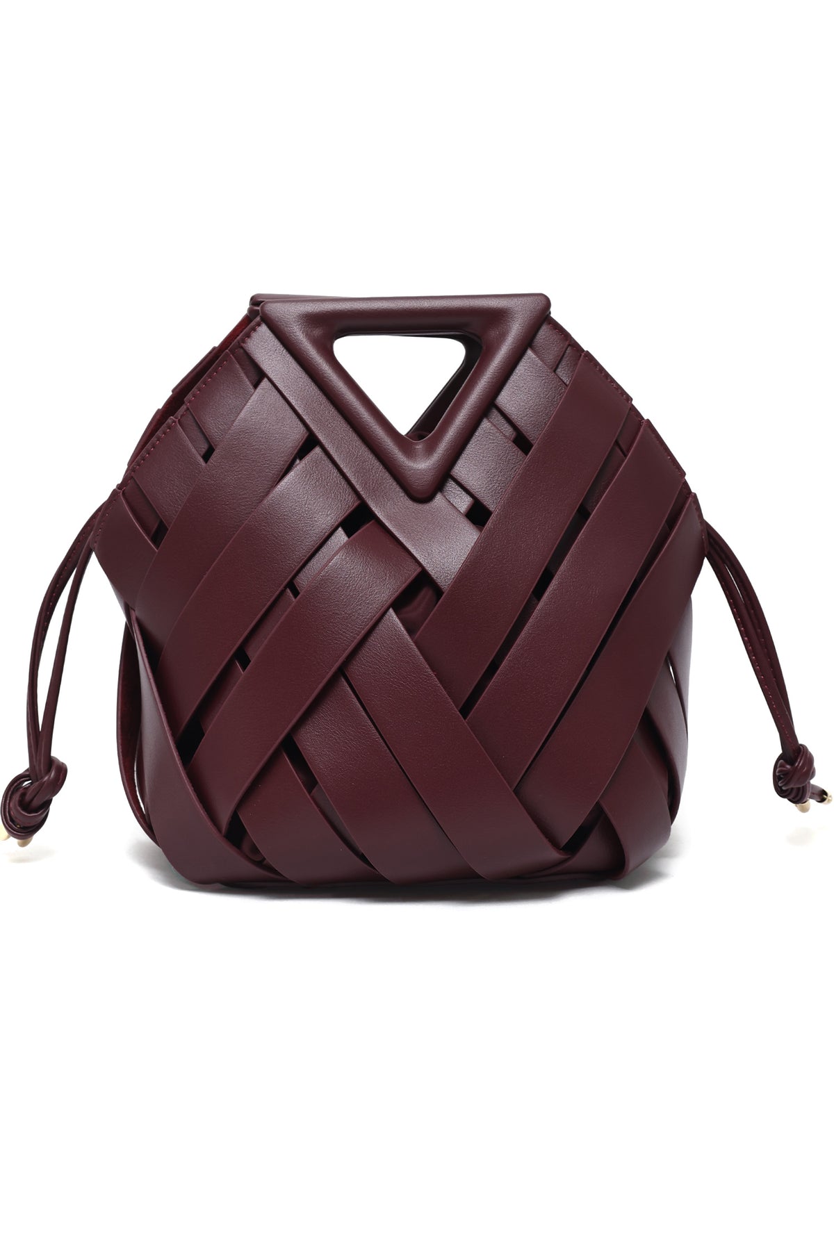 LATTICE MODERN HAND BAG-WINE