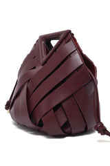 LATTICE MODERN HAND BAG-WINE
