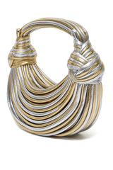 TEXTURED DESIGNER HANDBAG-GOLD