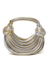 TEXTURED DESIGNER HANDBAG-GOLD