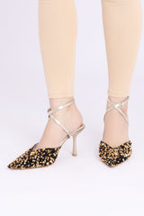 SEQUIN HEELS-GOLD