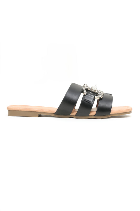 GLITZ GLAM SLIDES-BLACK