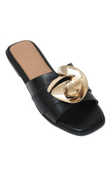 GOLD OPULENT SWIRL SLIDE-BLACK
