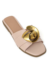 GOLD OPULENT SWIRL SLIDE-NUDE