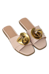GOLD OPULENT SWIRL SLIDE-NUDE