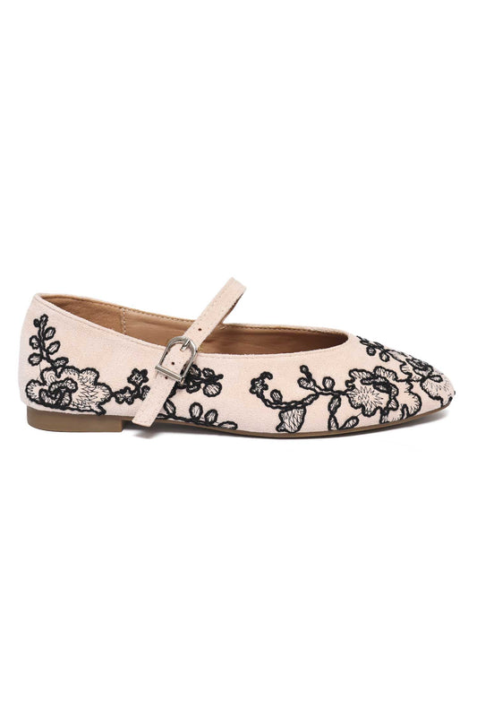PETAL SEAM SHOE-BEIGE