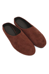 PLUSH TOUCH MULE-BROWN