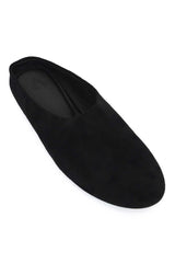PLUSH TOUCH MULE-BLACK