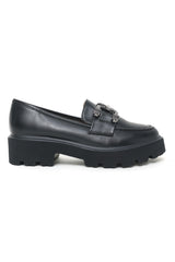 ALMAS CHUNKY SLIPONS-BLACK