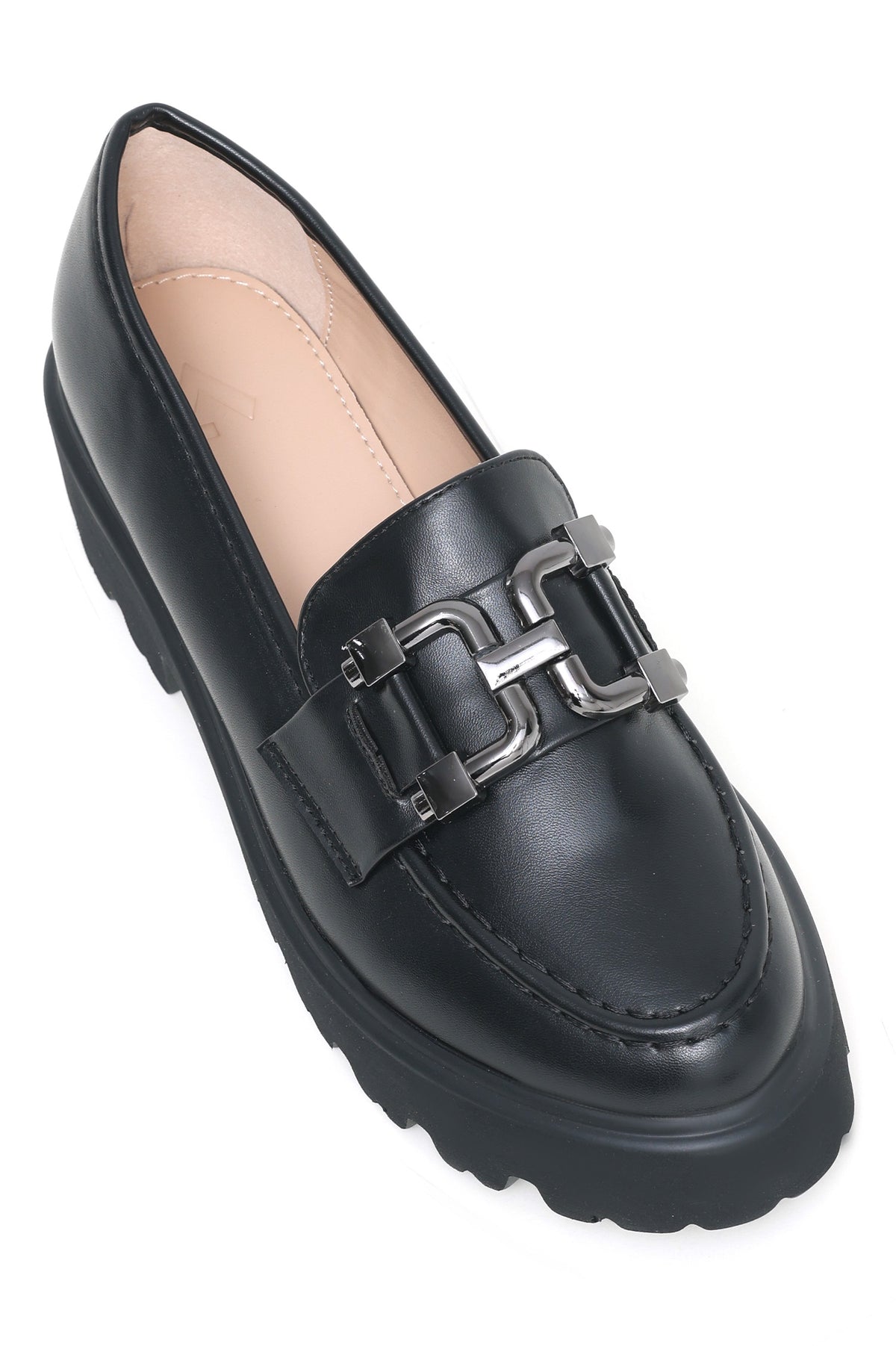ALMAS CHUNKY SLIPONS-BLACK