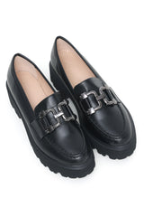 ALMAS CHUNKY SLIPONS-BLACK