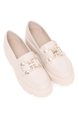 ALMAS CHUNKY SLIPONS-BEIGE