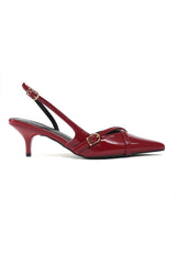 PATENT KITTEN HEELS-RED