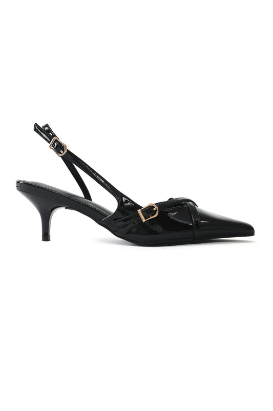 PATENT KITTEN HEELS-BLACK
