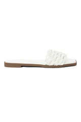 INTERWOVEN FLAT SLIDE-WHITE
