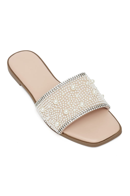 LUXE PEARL SLIDE-PINK
