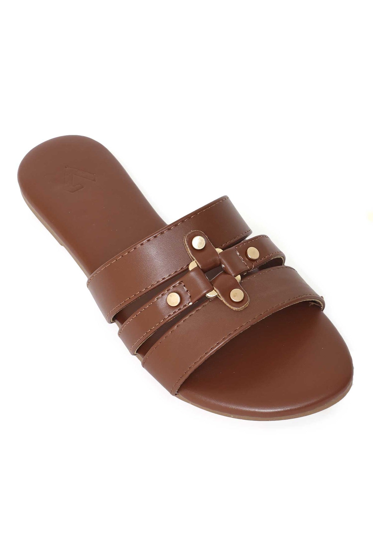DUSK STUD SLIDE-BROWN