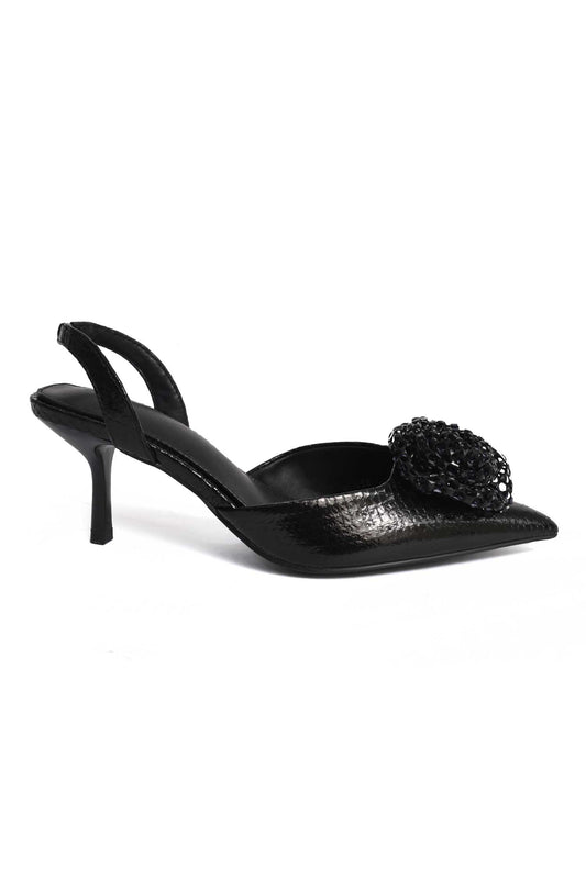 AURORA LUSTER HEEL-BLACK