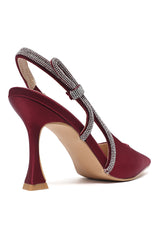 REGAL POINTED SLING HEEL-MAROON