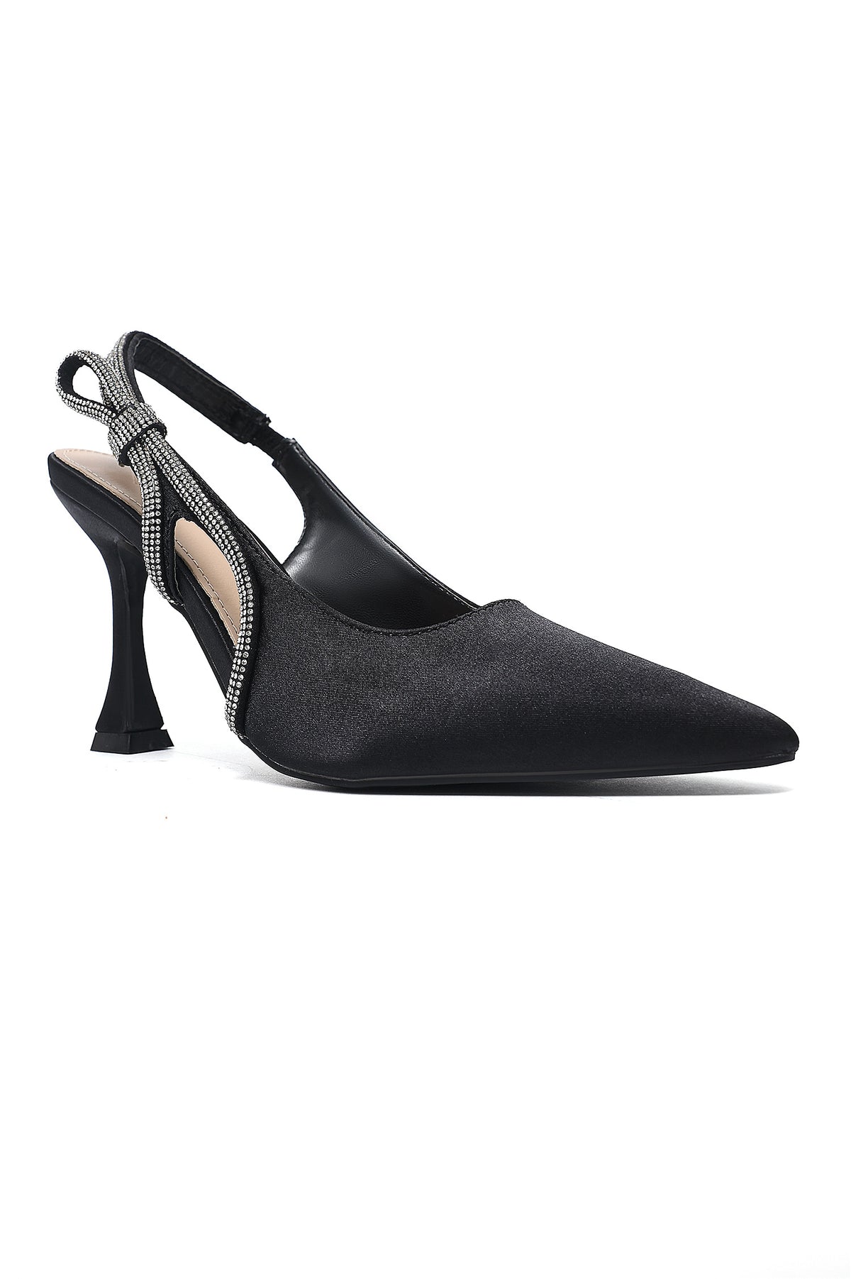 REGAL POINTED SLING HEEL-BLACK