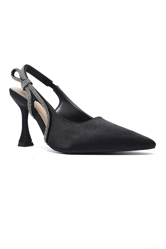 REGAL POINTED SLING HEEL-BLACK
