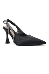 REGAL POINTED SLING HEEL-BLACK