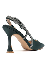 REGAL POINTED SLING HEEL-GREEN