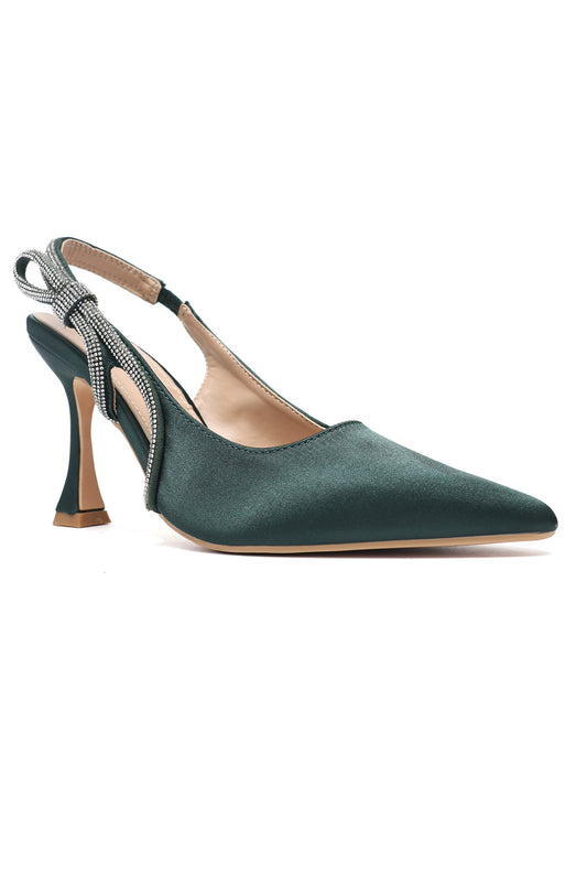 REGAL POINTED SLING HEEL-GREEN
